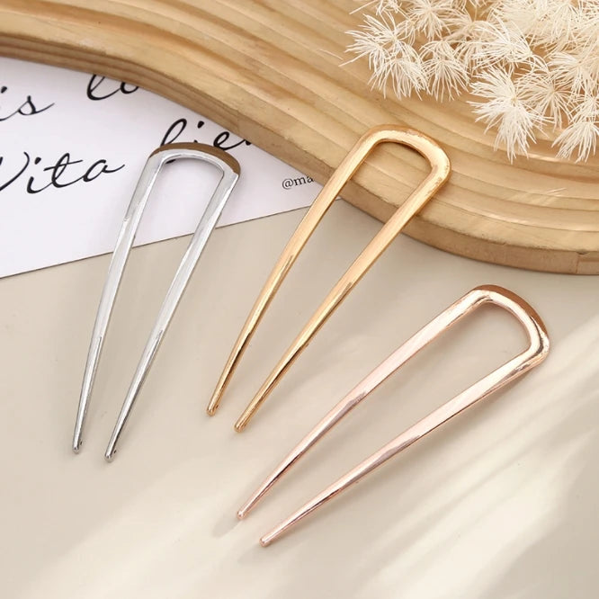 U Shaped Hairpins French Hair Sticks, Hair Fork for Women Girls Buns Chignon Hair Accessories