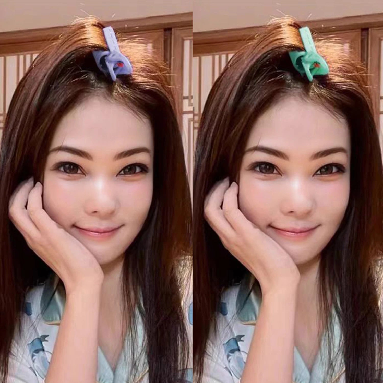 3 Style Fluffy Curling Bangs Clips for Women, Hair Roots Volumizing Hair Clips, Volume Hair Rollers