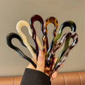 Bulk 13cm Oversized Wave U Shape Hair Pins, Acrylic Hair Fork Sticks for Women & Girls