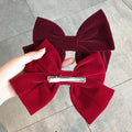 Elegant Black Velvet Large Butterfly Hairpin, Fashion Cotton Hair Bows for Women & Girls Hair Accessorie