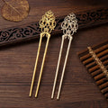 New Chinese Style Vintage Hair Stick, Versatile U Shape Hairpin, Hollow Design Updo Hair Accessories for Women Daily Wear